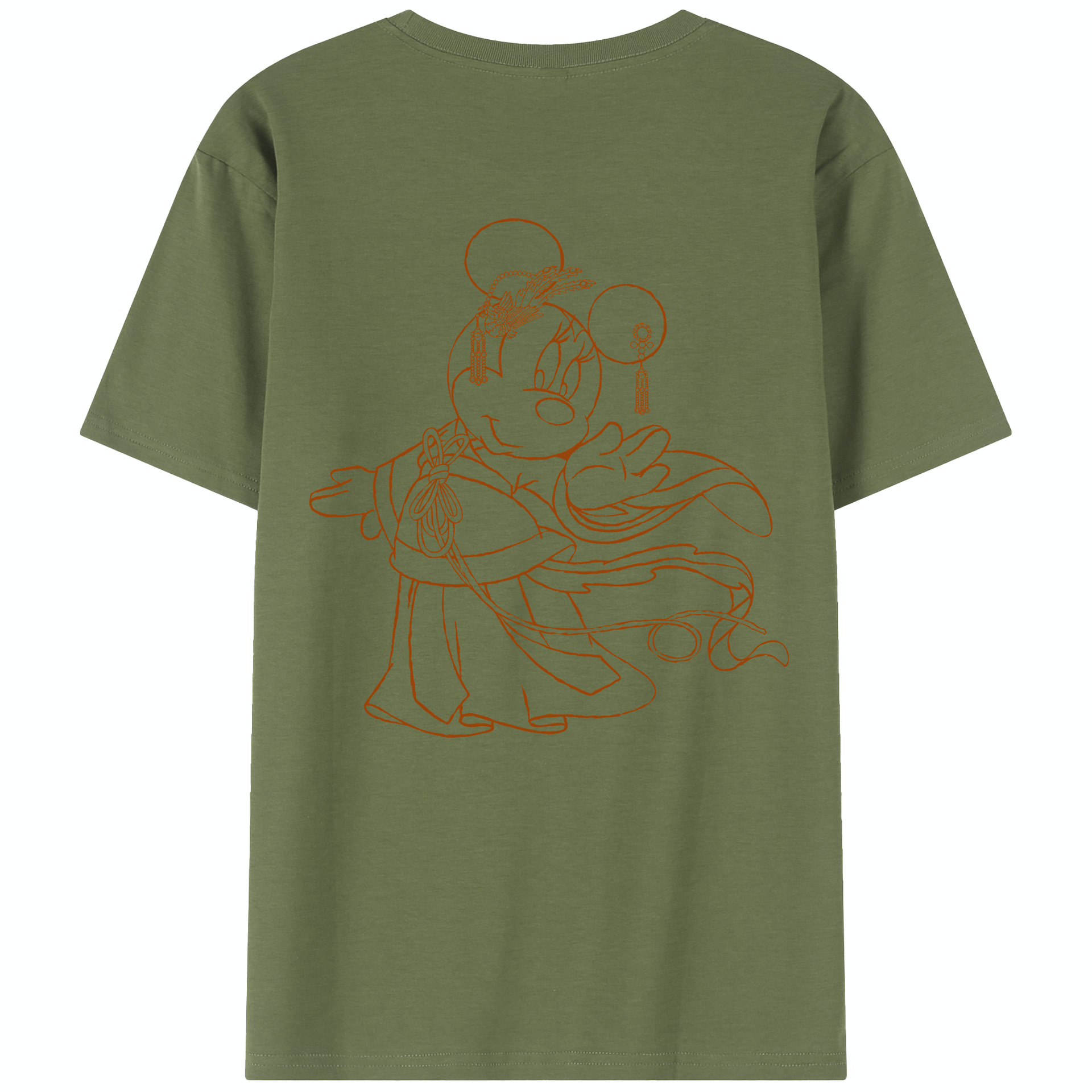 （画像用） ミッキーマウス Mickey Mouse 綿100％半袖Tシャツ（背面プリント）